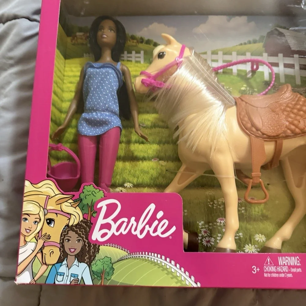 New AA Barbie Doll Loves Her Horse Black Hair  New In Box